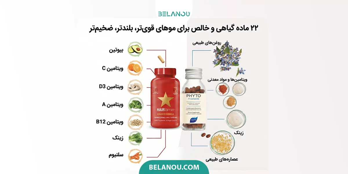 مقایسه مواد موجود رد هیرتامین و فیتو